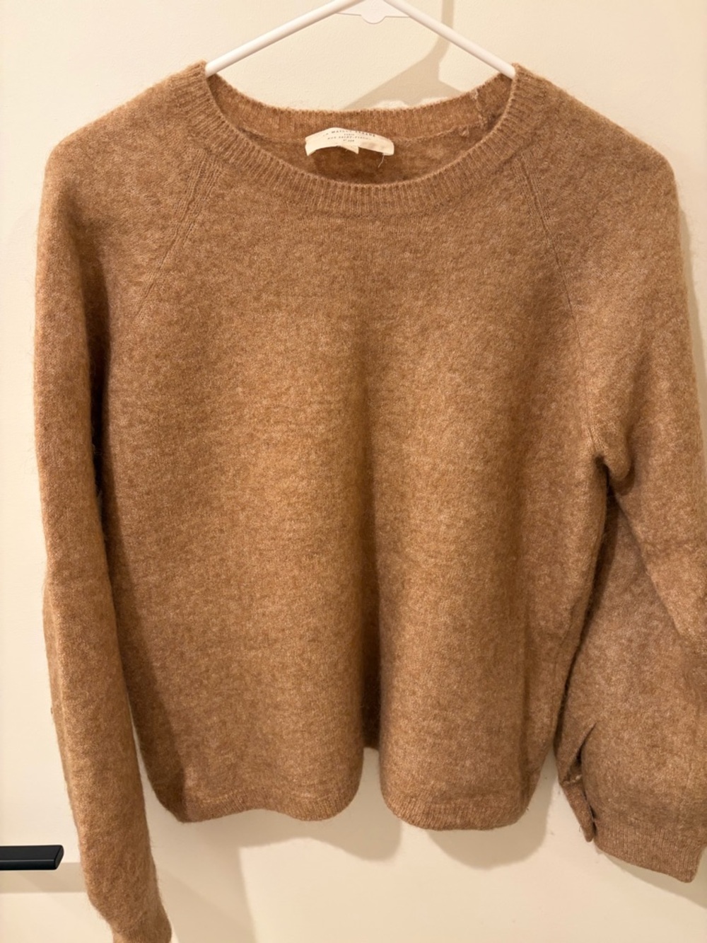 La Maille Sezene Crewneck Sweater in Camel
